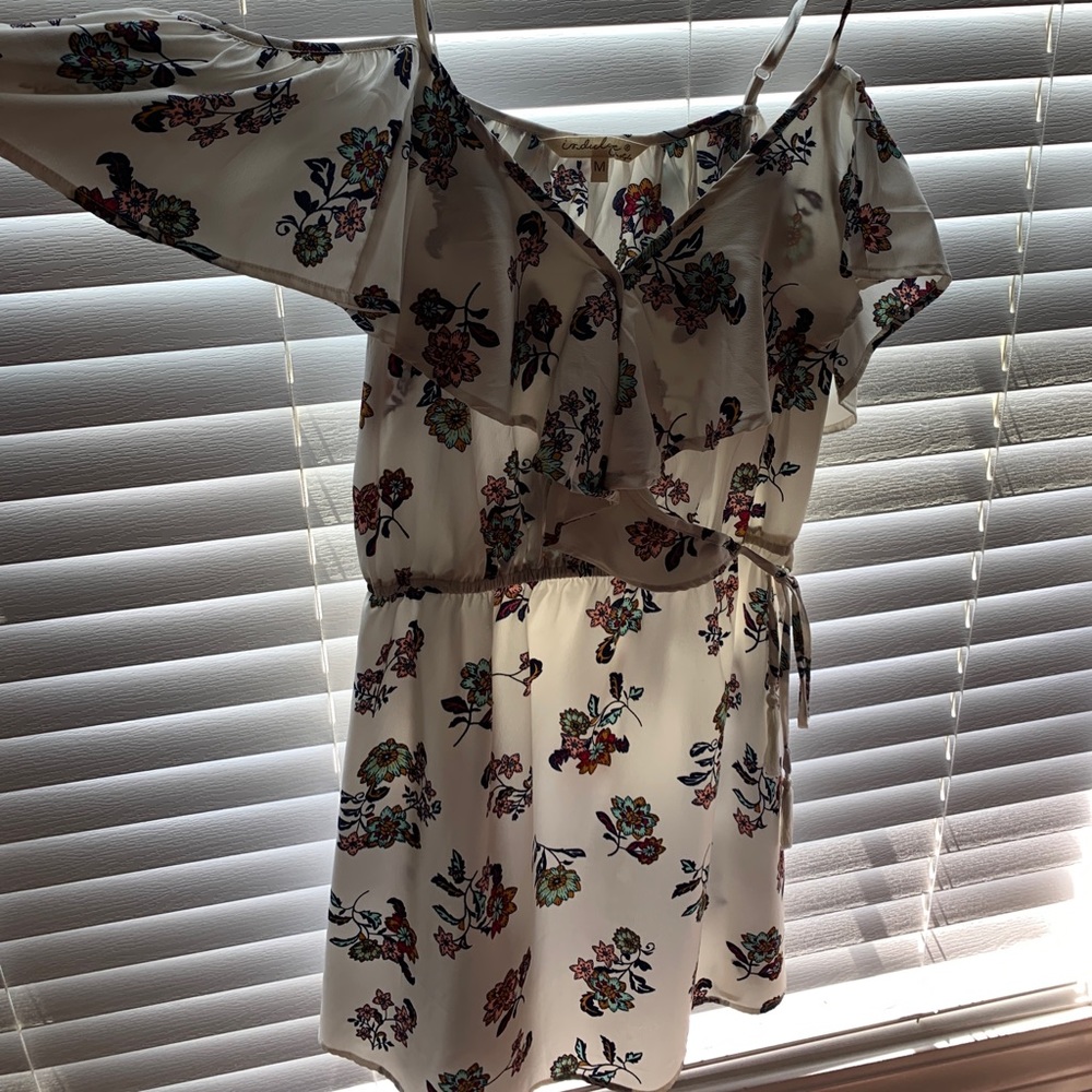 womens floral off the shoulder summertime dress